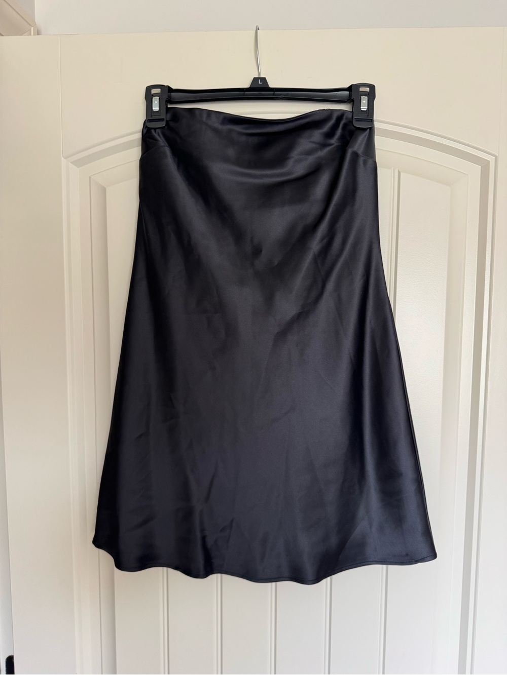 wild fable Black Satin Strapless Mini Dress